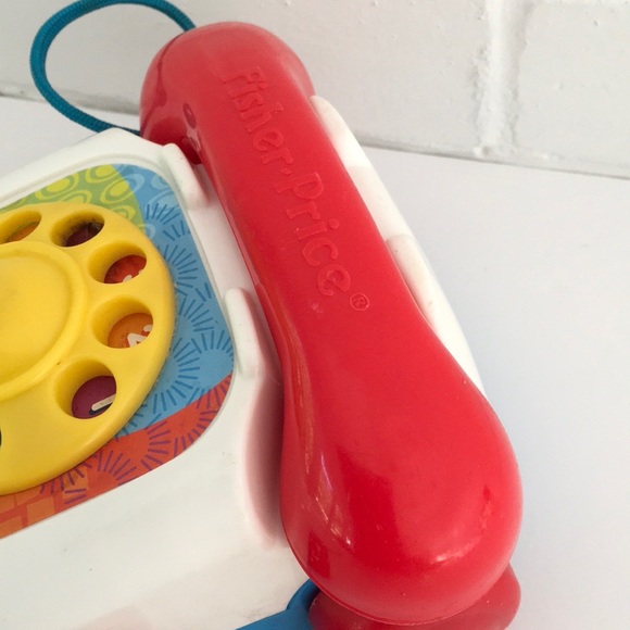Classic Vintage Old Style Toddler Baby Fisher Price Pull Toy Play Phone - Picture 6 of 8